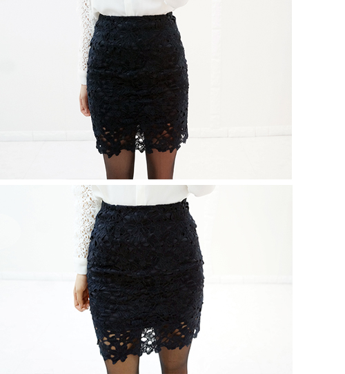 Flower lace skirt