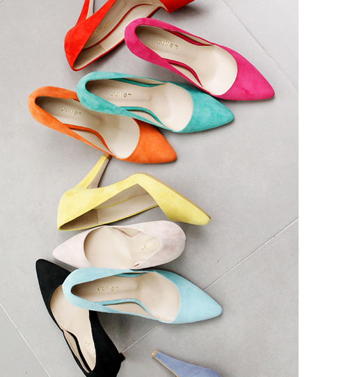 [ 10 color * ]swede lambskin stiletto heel