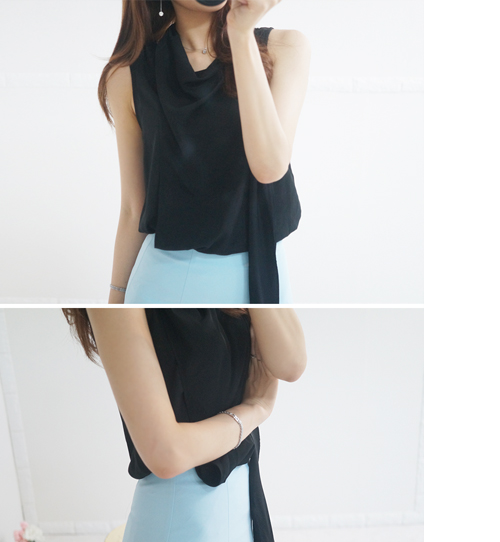 Draping blouse [블랙]