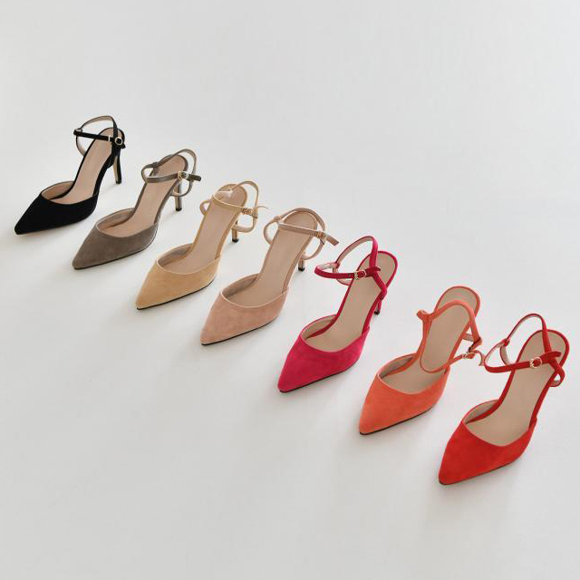 [ 7 color * ]컬러 스틸레토 슬링백 heel