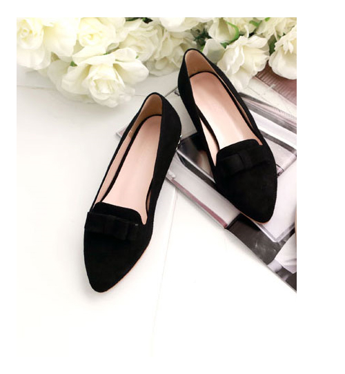 [블랙]patent leather flat shoes