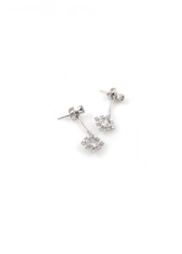 silver squre line earring silver 92.5 post