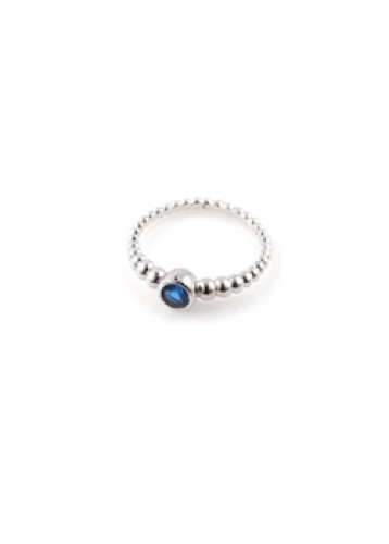blue stone poin ring 
