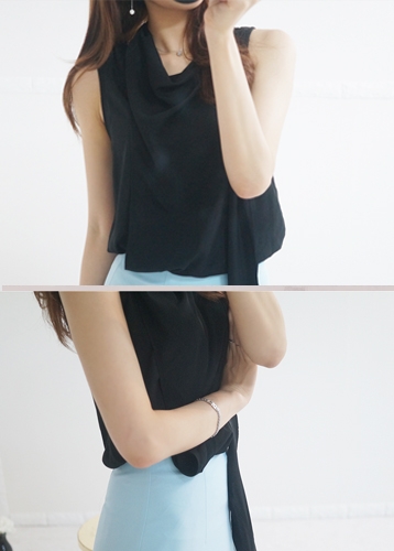 Draping blouse [블랙]