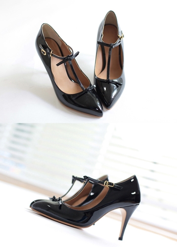 [ 블랙 ]mary strap pumps heel