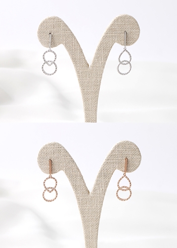 Double round earrings[SILVER POST]