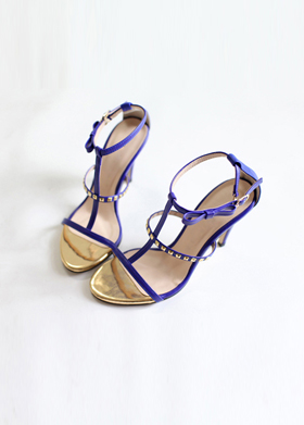 [ 3 color * ]caval strap heel