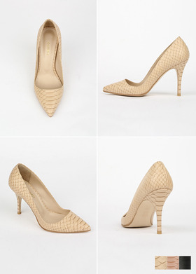[ 3 color * ]simple python stiletto heel