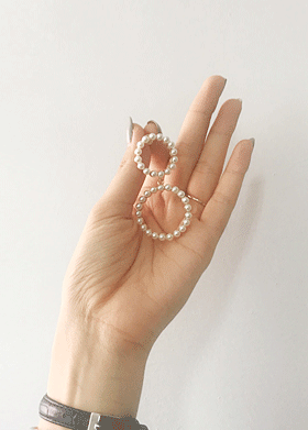 Double pearl earrings[포인트로딱♥]