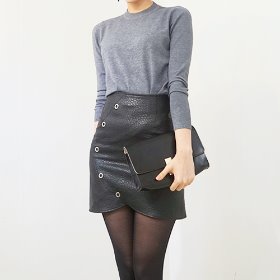 Bess leather skirt