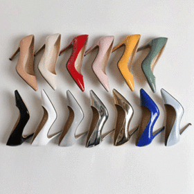 [ 13 color * ]솔리드 스틸레토 heel